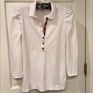 Burberry  Brit White 3/4 length sleeve polo